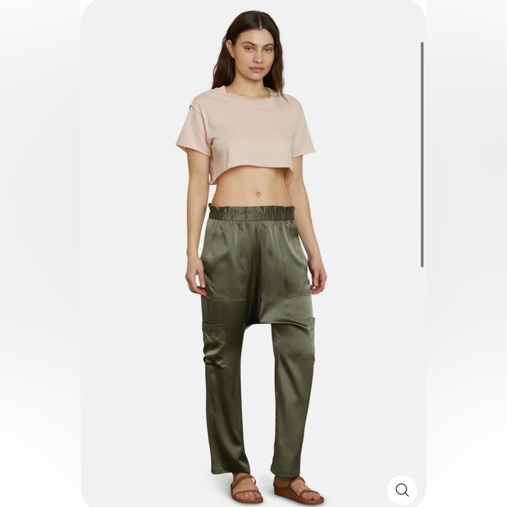 NSF SHAILEY PANT PIGMENT RANGE NSF Silk Harem Pants Green